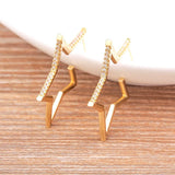 Star Pendant Drop Earrings for Women Wedding Gift