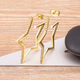 Star Pendant Drop Earrings for Women Wedding Gift