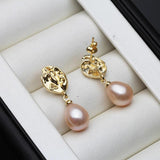 Gold Plated Freshwater Pearl Drop Earrings for Women