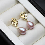 Gold Plated Freshwater Pearl Drop Earrings for Women