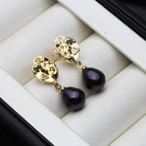 Gold Plated Freshwater Pearl Drop Earrings for Women