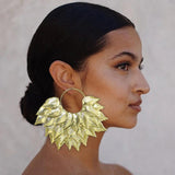 Geometric Metal Pendant Earrings for Women