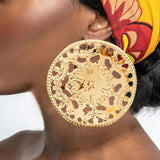 Geometric Metal Pendant Earrings for Women
