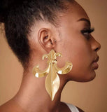 Geometric Metal Pendant Earrings for Women