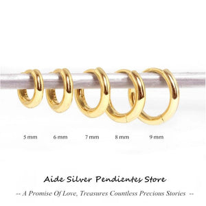 925 Sterling Silver Circle Hoop Earrings Jewelry