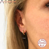 925 Sterling Silver Circle Hoop Earrings Jewelry