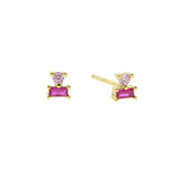 925 Silver Pink CZ Butterfly Flower Hoop Earrings Women Piercing Jewelry