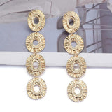 Vintage Silver Oval Pendant Earrings
