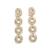 Vintage Silver Oval Pendant Earrings