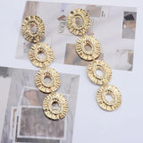 Vintage Silver Oval Pendant Earrings