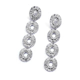 Vintage Silver Oval Pendant Earrings