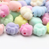 Acrylic Cat Paw Beads 16x19mm for DIY Jewelry Making