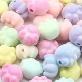 Acrylic Cat Paw Beads 16x19mm for DIY Jewelry Making