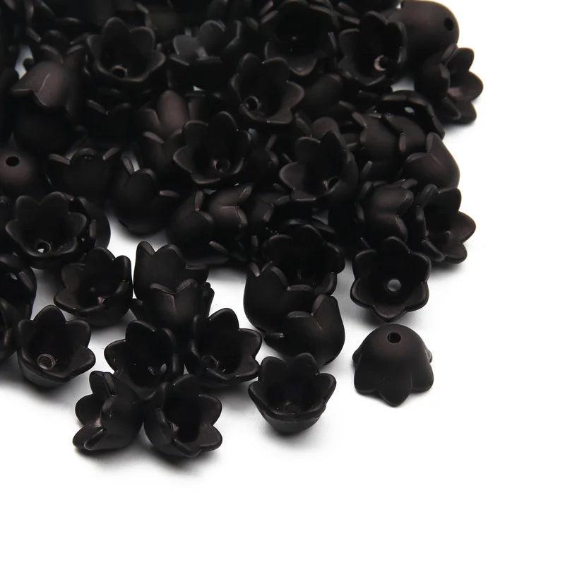 100pcs Matte Acrylic Beads DIY Jewelry Making 7x10mm
