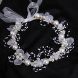 Bridal Pearls Headwear Hair Band Wedding Flower Pearl Hair Ring