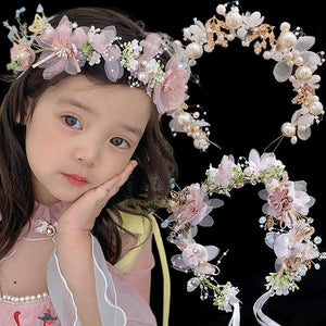 Bridal Pearls Headwear Hair Band Wedding Flower Pearl Hair Ring