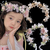 Bridal Pearls Headwear Hair Band Wedding Flower Pearl Hair Ring