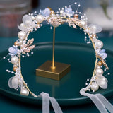 Bridal Pearls Headwear Hair Band Wedding Flower Pearl Hair Ring