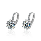 925 Silver Zircon Inlaid Earrings - Wedding Jewelry