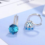 925 Silver Zircon Inlaid Earrings - Wedding Jewelry