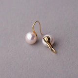 Freshwater Pearl Earrings 925 Sterling Silver Plated Wedding