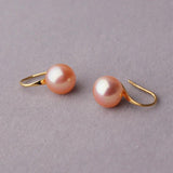 Freshwater Pearl Earrings 925 Sterling Silver Plated Wedding