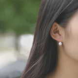 Freshwater Pearl Earrings 925 Sterling Silver Plated Wedding