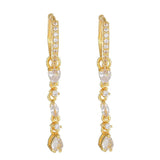 Zircon Water Drop Small Hoop Earrings