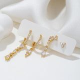 Zircon Water Drop Small Hoop Earrings