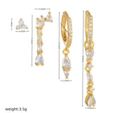 Zircon Water Drop Small Hoop Earrings