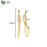 925 Silver Needle Crystal Small Hoop Earrings Wedding Jewelry