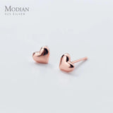 925 Sterling Silver Tiny Hearts Stud Earring for Women - Rose Jewelry
