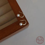 925 Silver Plated Shell Pearl Earrings for Women