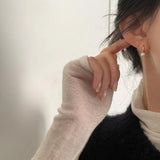 925 Silver Plated Shell Pearl Earrings for Women