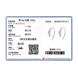 925 Silver U Shape Opal Stud Earrings Rose Jewelry For Women
