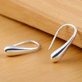 925 Silver Water Drop Earrings Wedding Jewelry 3 Colors