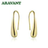 925 Silver Water Drop Earrings Wedding Jewelry 3 Colors