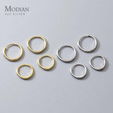 925 Silver Round Hoop Earrings for Women