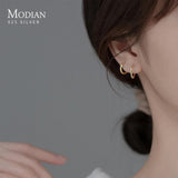 925 Silver Round Hoop Earrings for Women