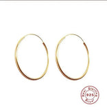 Big Circle 50mm Hoop Earrings for Women 925 Sterling Silver Hyperbole A30