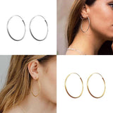 Big Circle 50mm Hoop Earrings for Women 925 Sterling Silver Hyperbole A30