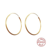 Big Circle 50mm Hoop Earrings for Women 925 Sterling Silver Hyperbole A30