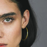 Big Circle 50mm Hoop Earrings for Women 925 Sterling Silver Hyperbole A30