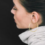 Big Circle 50mm Hoop Earrings for Women 925 Sterling Silver Hyperbole A30