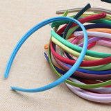 10 Mixed Plastic Headband Covered Satin Hair Band 9mm