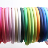 10 Mixed Plastic Headband Covered Satin Hair Band 9mm