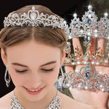 Elegance Pearl Bridal Tiara Wedding Headpiece Rhinestone Bride Hair Jewelry
