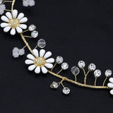Daisy Flower Crown Tiara Crystal Hairband Wedding Hair Accessories