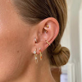 925 Silver Flower Chain Drop Earrings Wedding Jewelry