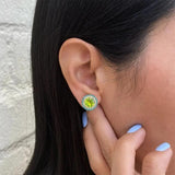 Turquoise 925 Silver Earring Stud Gems Fine Jewelry Mom Gift